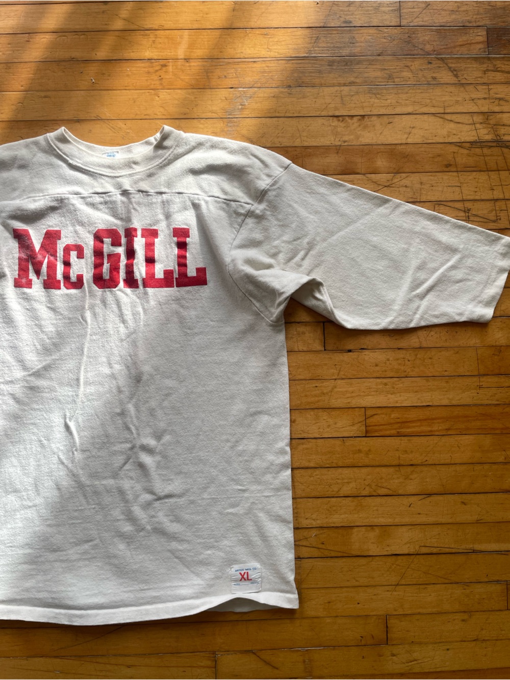 Vintage 1970's McGill University Artex Cotton Jersey Raglan Shirt